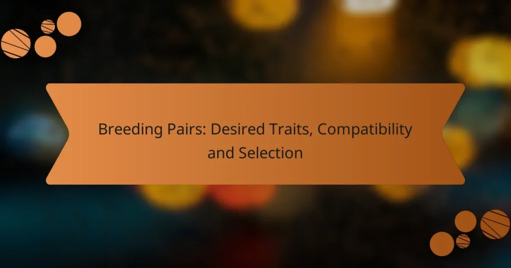 Breeding Pairs: Desired Traits, Compatibility and Selection