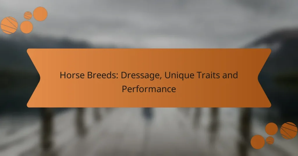 Horse Breeds: Dressage, Unique Traits and Performance